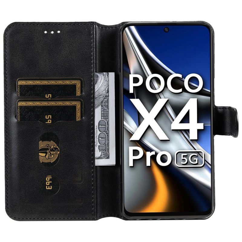 Κάλυμμα Poco X4 Pro 5G Κλασικό Δερμάτινο Εφέ