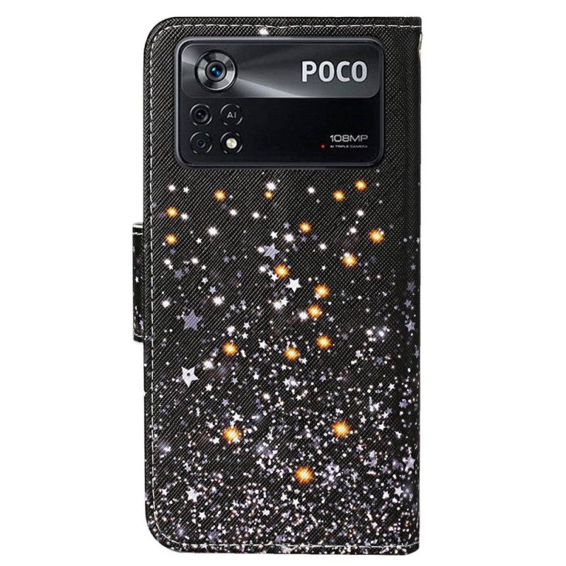 Κάλυμμα Poco X4 Pro 5G με κορδονι Εφέ Strappy Glitter