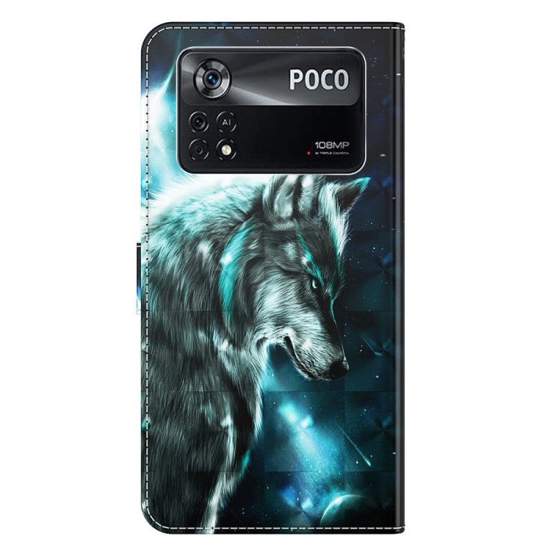 Κάλυμμα Poco X4 Pro 5G με κορδονι Lanyard Wolf