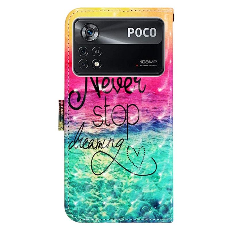 Κάλυμμα Poco X4 Pro 5G με κορδονι Never Stip Dreaming Strappy