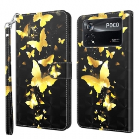 Κάλυμμα Poco X4 Pro 5G με κορδονι Πεταλούδες Στρινγκ