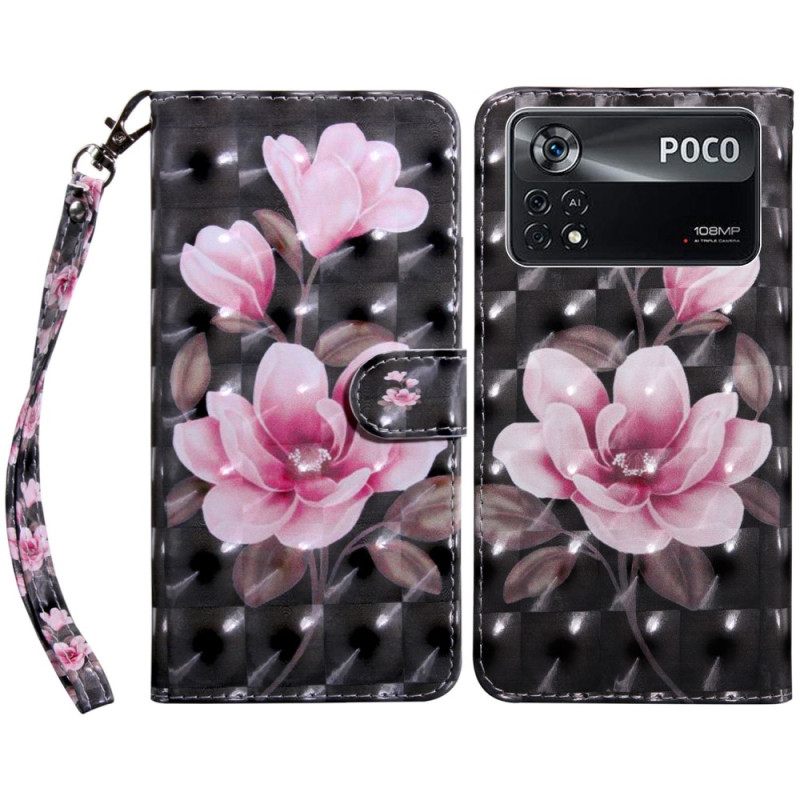 Κάλυμμα Poco X4 Pro 5G με κορδονι Strappy Floral