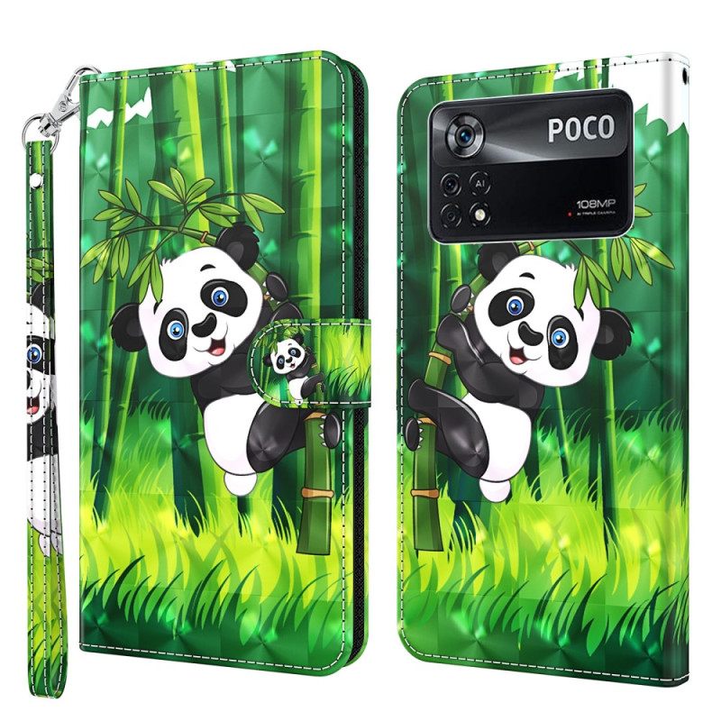 Κάλυμμα Poco X4 Pro 5G με κορδονι Strappy Panda