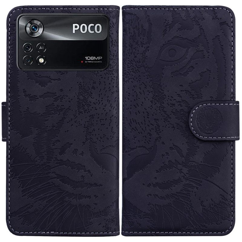 Θήκη Flip Poco X4 Pro 5G Tiger Print