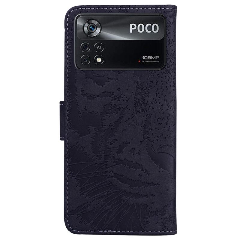 Θήκη Flip Poco X4 Pro 5G Tiger Print