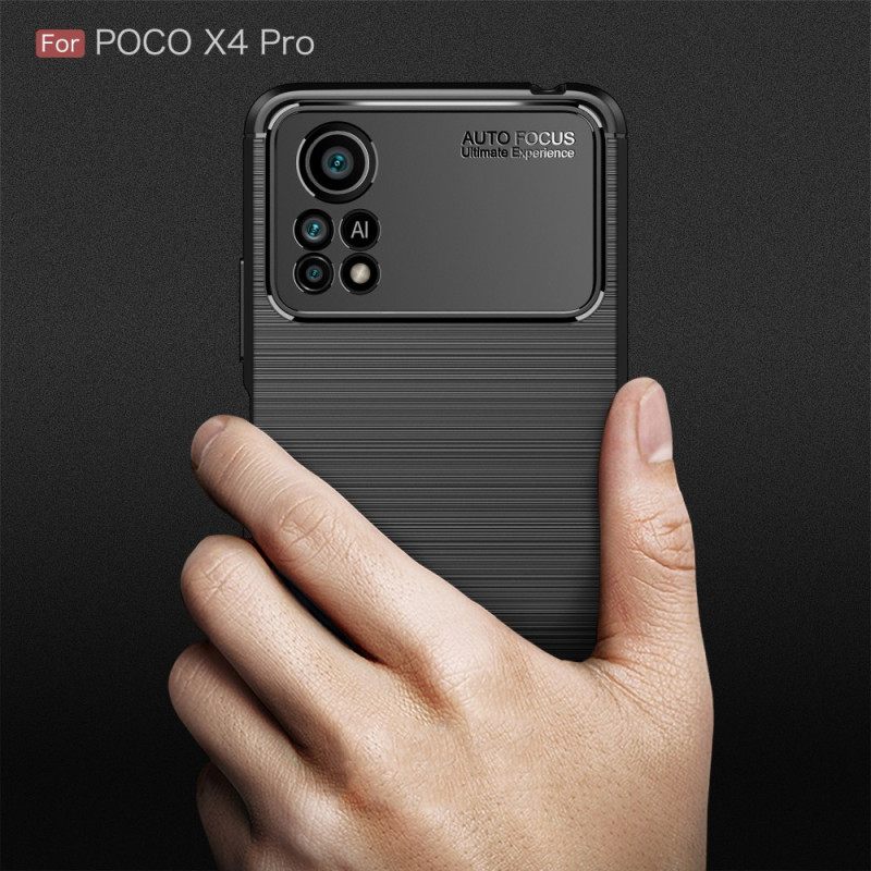 θηκη κινητου Poco X4 Pro 5G Βουρτσισμένο Ανθρακόνημα