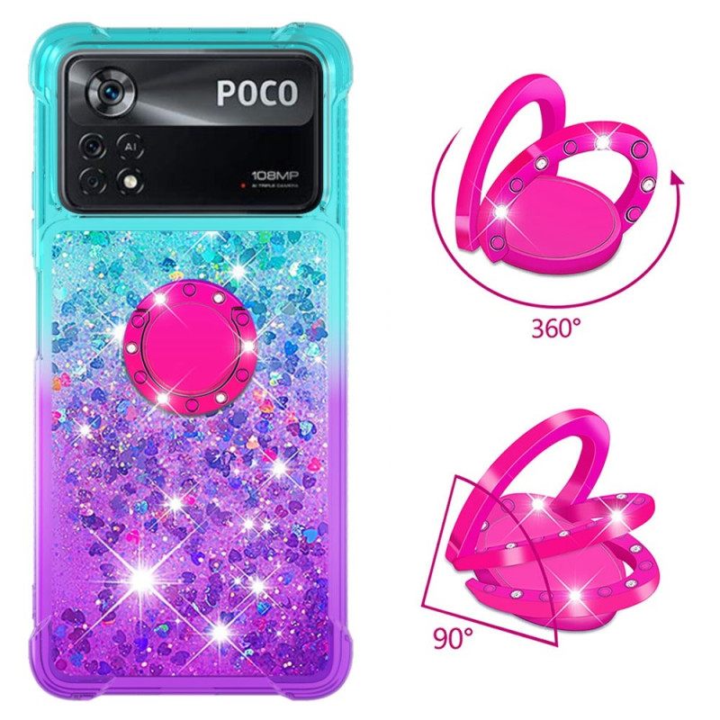 Θήκη Poco X4 Pro 5G Glitter Ring-bracket