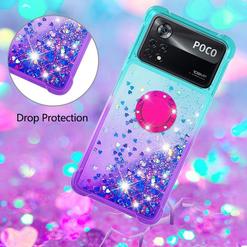 Θήκη Poco X4 Pro 5G Glitter Ring-bracket