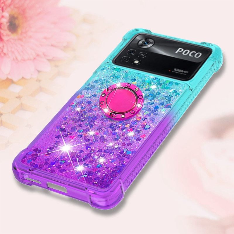 Θήκη Poco X4 Pro 5G Glitter Ring-bracket