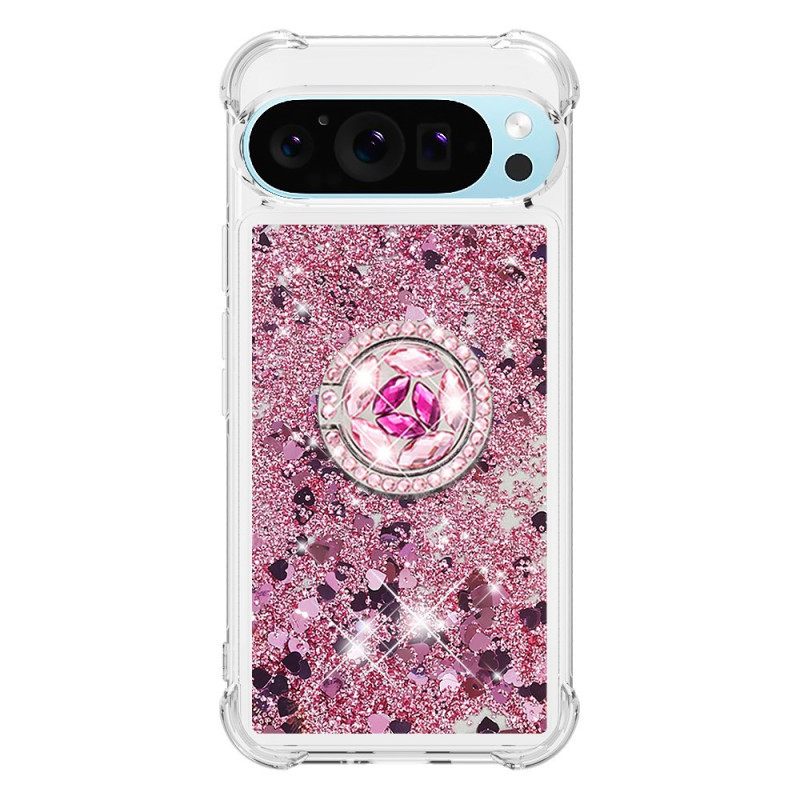 Κάλυμμα Google Pixel 9 Δαχτυλίδι Στήριξης Glitter