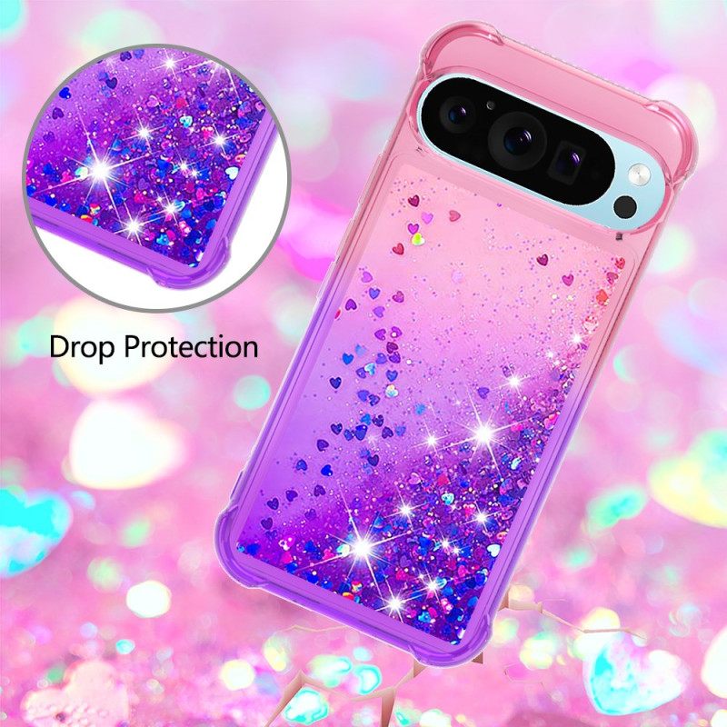 Κάλυμμα Google Pixel 9 Glitter Gradient Σιλικόνης