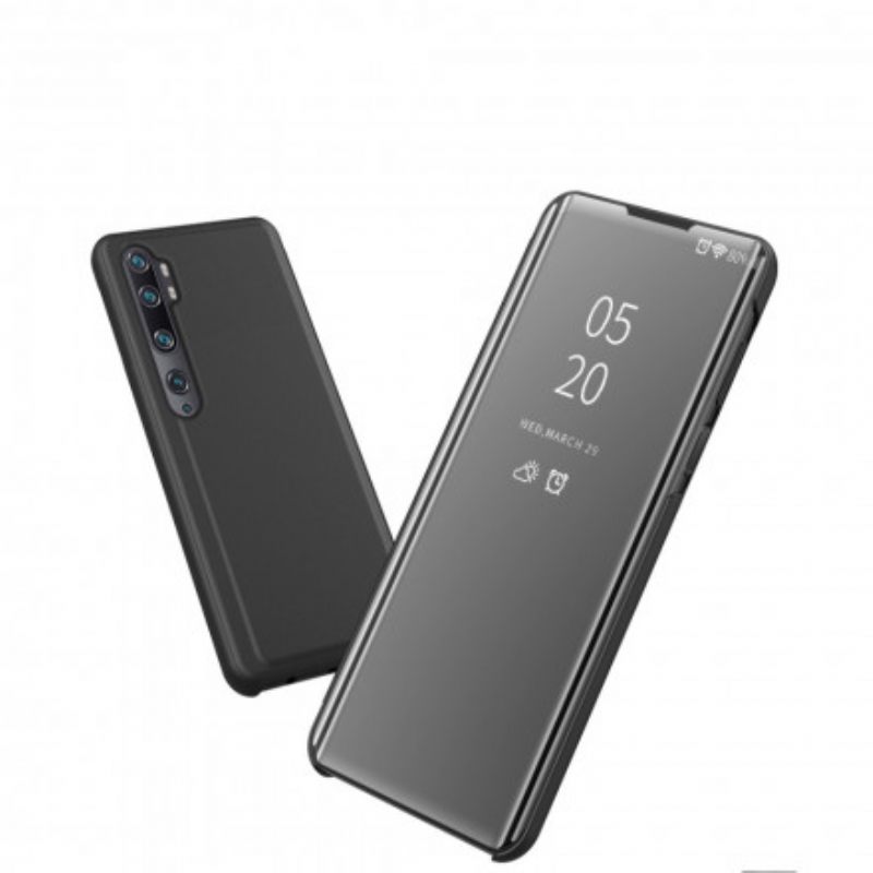 θηκη κινητου Xiaomi Mi Note 10 / 10 Pro Καθρέφτης Και Ψεύτικο Δέρμα