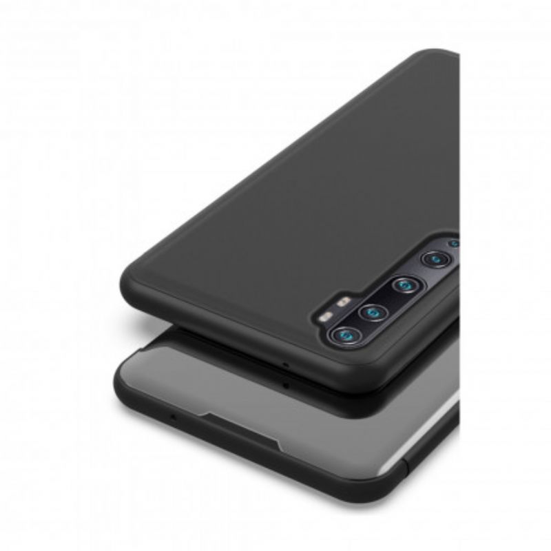 θηκη κινητου Xiaomi Mi Note 10 / 10 Pro Καθρέφτης Και Ψεύτικο Δέρμα