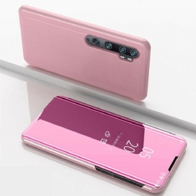 θηκη κινητου Xiaomi Mi Note 10 / 10 Pro Καθρέφτης Και Ψεύτικο Δέρμα