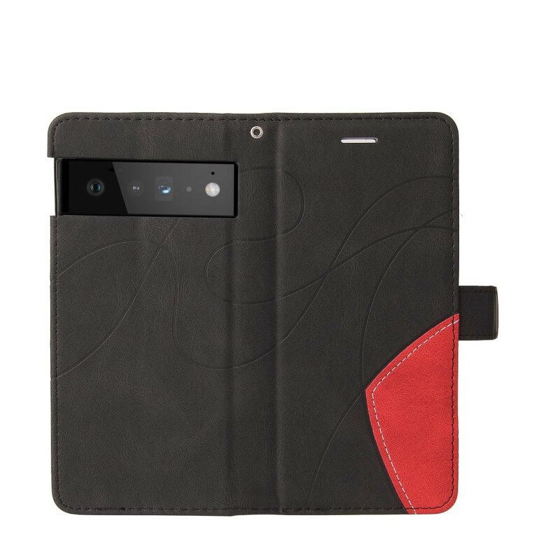 Κάλυμμα Google Pixel 6 Δίχρωμο Signature Faux Leather