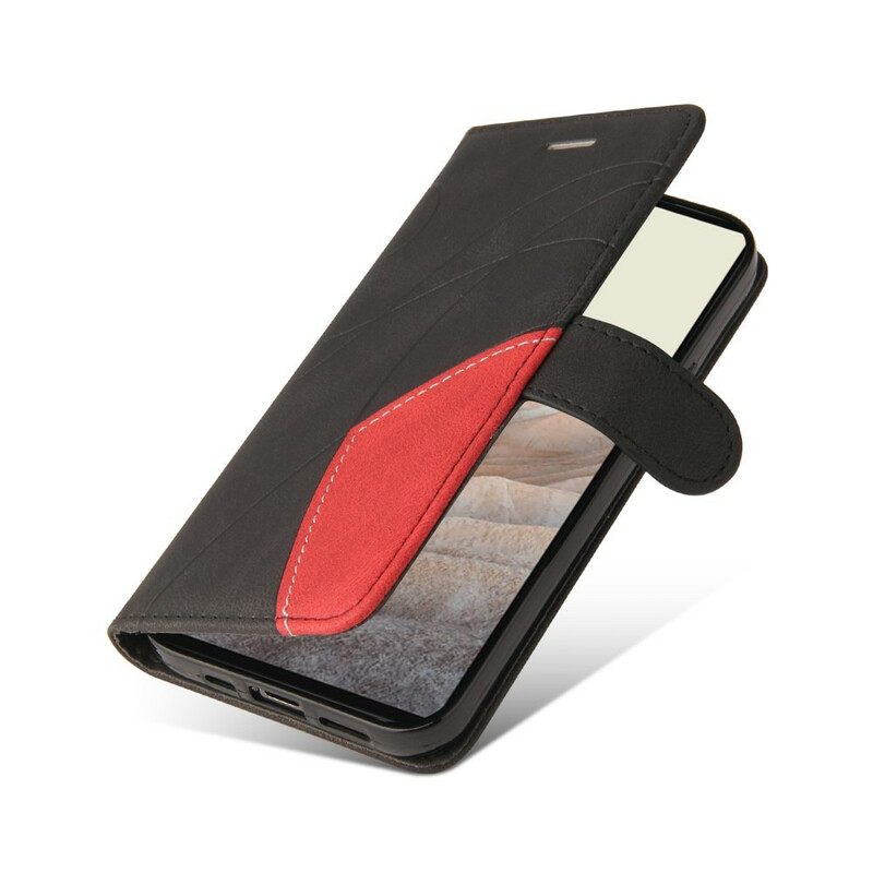 Κάλυμμα Google Pixel 6 Δίχρωμο Signature Faux Leather