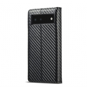 θηκη κινητου Google Pixel 6 Θήκη Flip Carbon Fiber Lc.imeeke