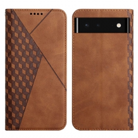 θηκη κινητου Google Pixel 6 Θήκη Flip Εφέ Geo Leather