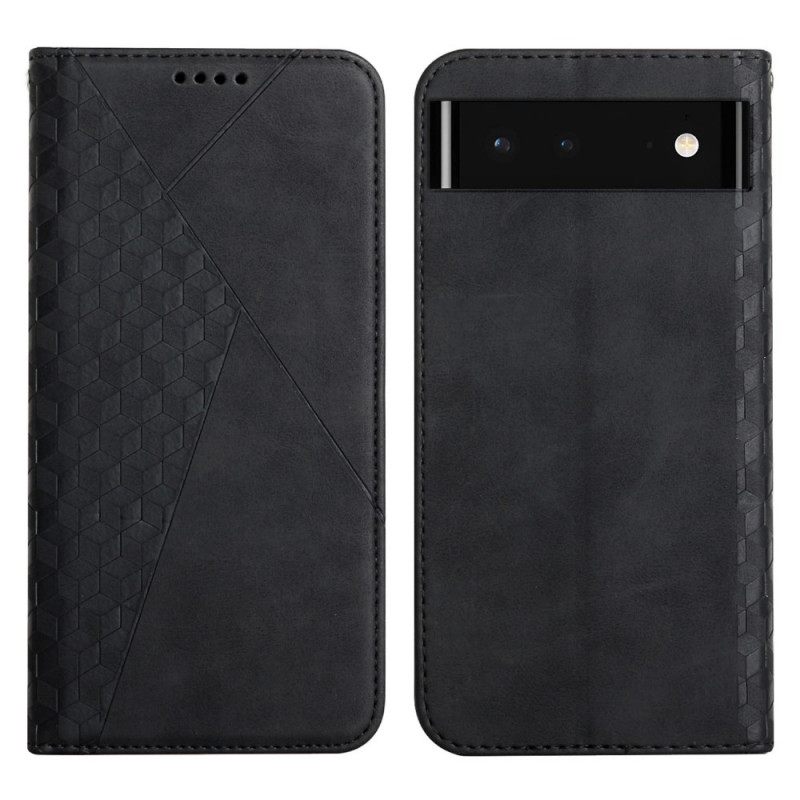 θηκη κινητου Google Pixel 6 Θήκη Flip Εφέ Geo Leather