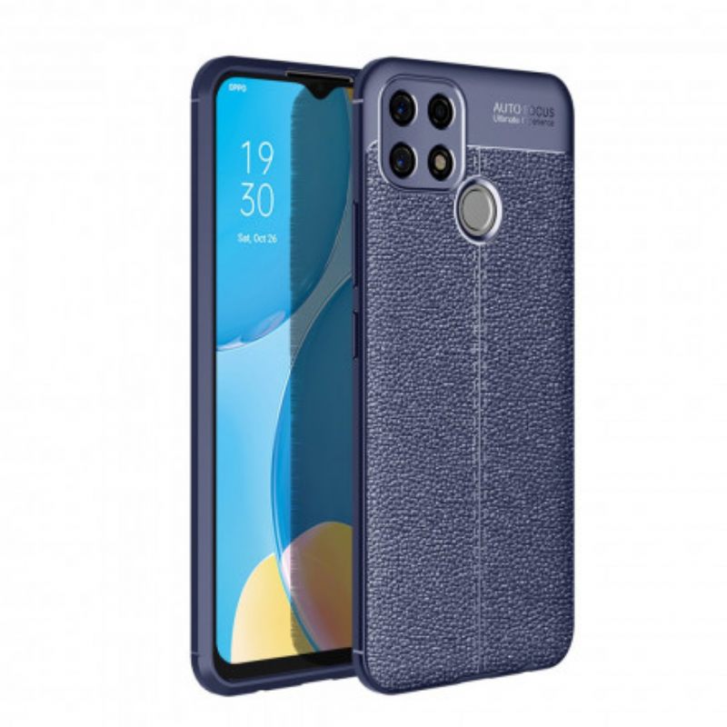 Θήκη Oppo A15 Leather Effect Litchi Διπλή Σειρά