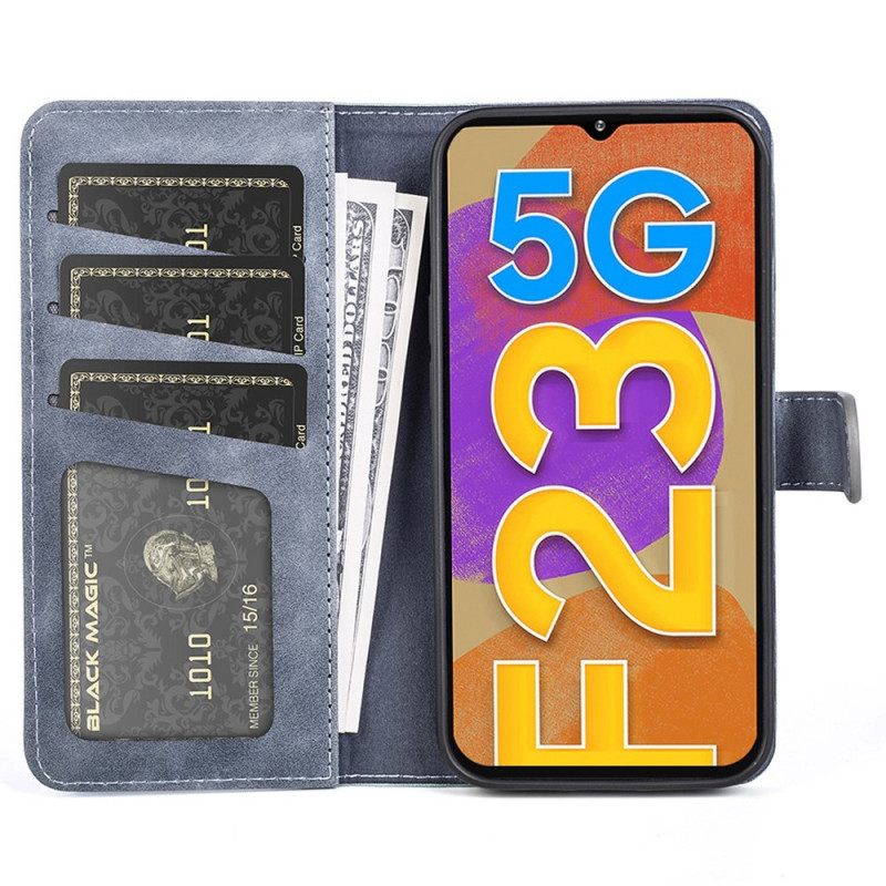 δερματινη θηκη Samsung Galaxy M23 5G Διχρωμία Faux Leather Art