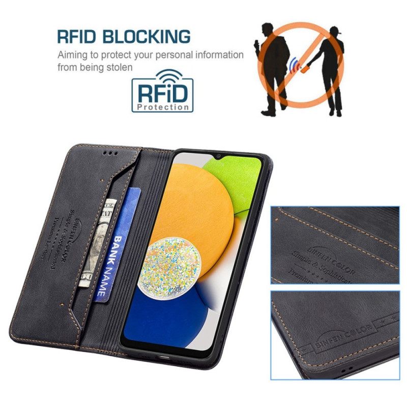 θηκη κινητου Samsung Galaxy M23 5G Θήκη Flip Binfen Color Rfid Leather Effect