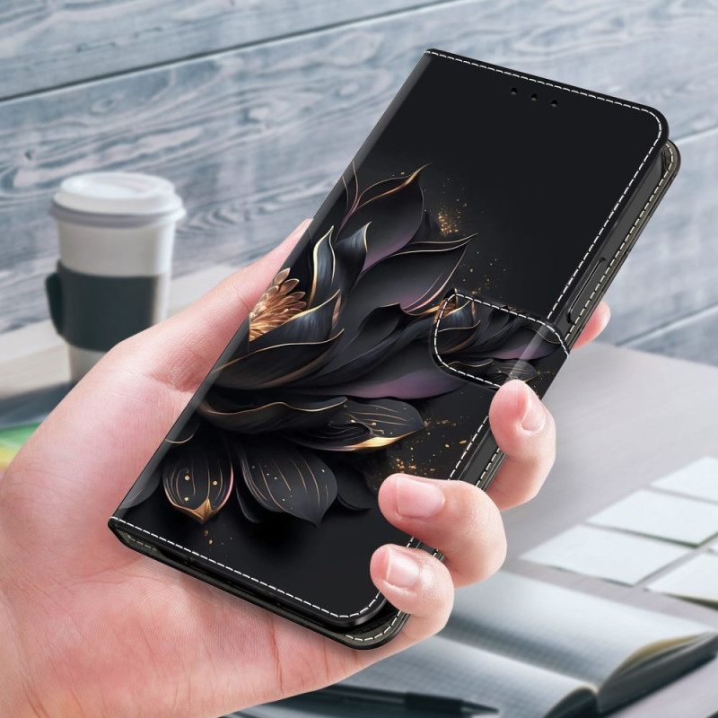 Δερματινη Θηκη Samsung Galaxy A15 Μωβ Lotus Σιλικόνης