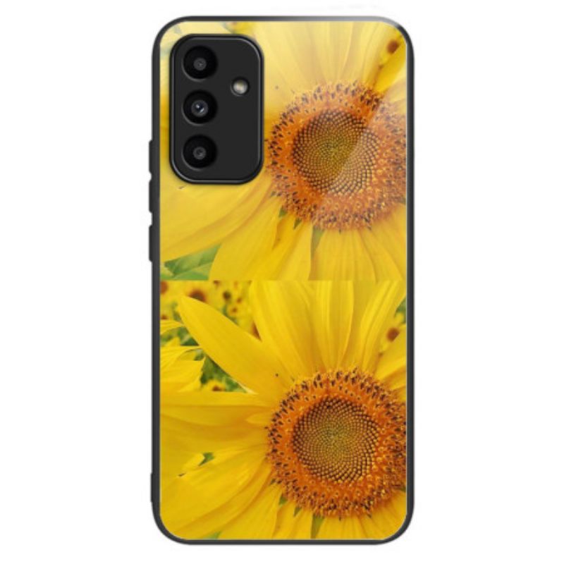 Κάλυμμα Samsung Galaxy A15 Tempered Glass Sunflowers Σιλικόνης