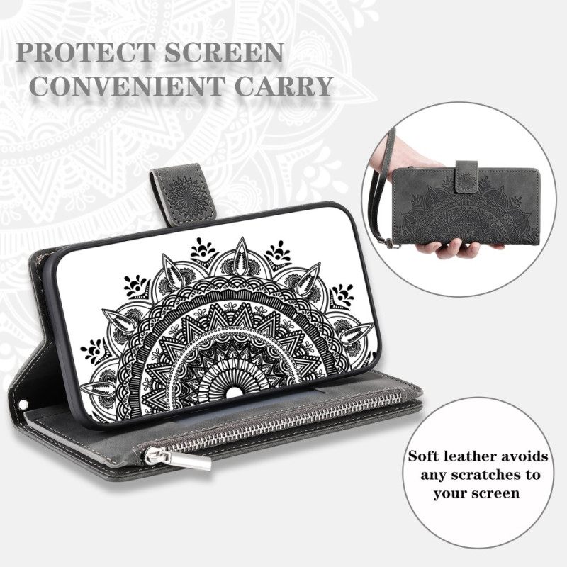 Θηκη Κινητου Samsung Galaxy A15 Θήκες Κινητών Mandala Print Wallet Με Λουράκι