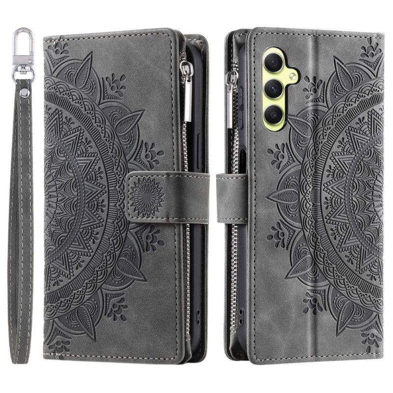 Θηκη Κινητου Samsung Galaxy A15 Θήκες Κινητών Mandala Print Wallet Με Λουράκι