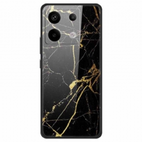 Κάλυμμα Poco X6 5g Gold Grain Tempered Glass