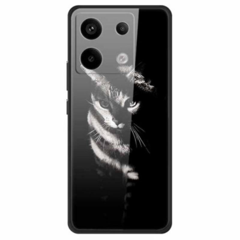 Κάλυμμα Poco X6 5g Shadow Cat Tempered Glass Σιλικόνης