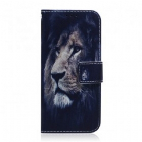 δερματινη θηκη Samsung Galaxy A70 Που Ονειρεύεται-λιοντάρι