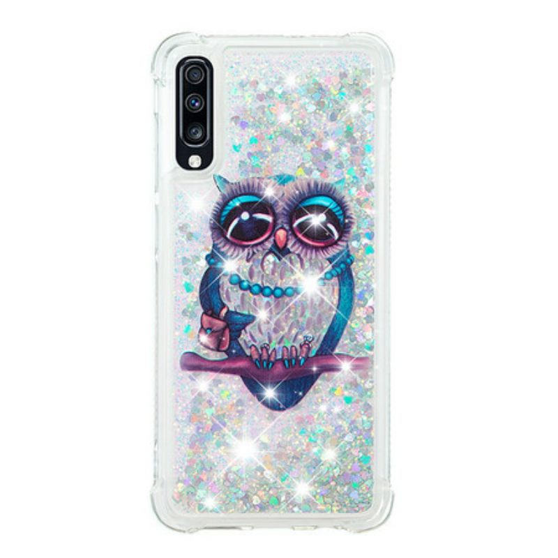 Θήκη Samsung Galaxy A70 Miss Owl Sequins