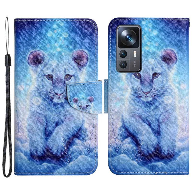 Κάλυμμα Xiaomi 12T / 12T Pro με κορδονι Baby Leopard Με Λουράκι