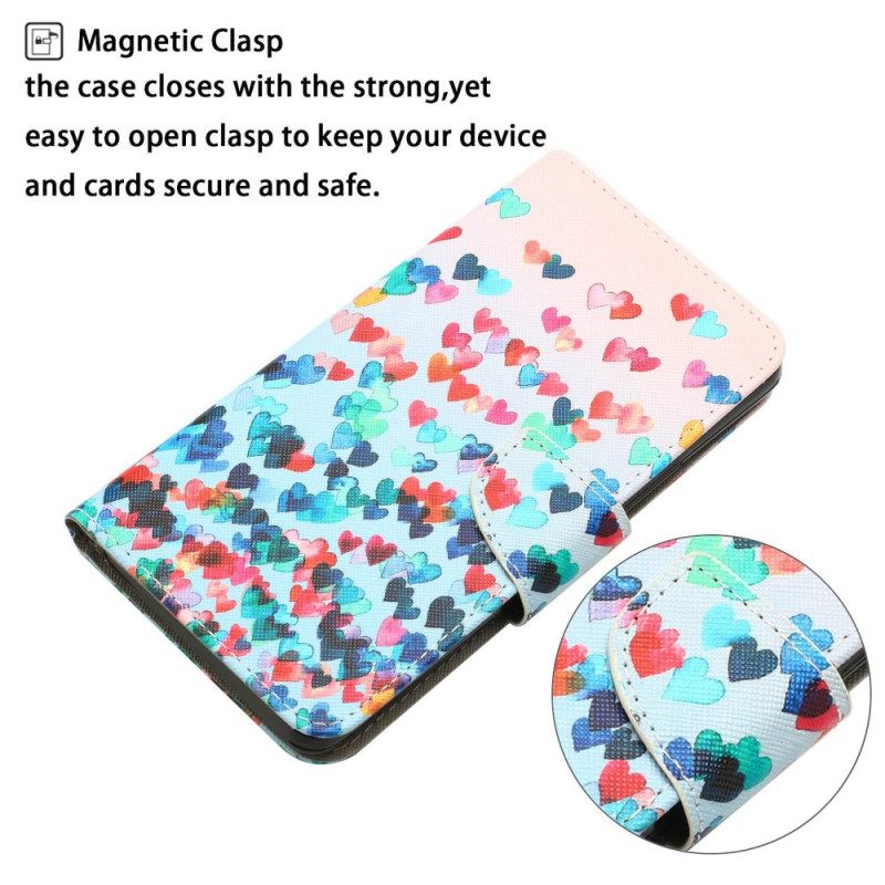 Κάλυμμα Xiaomi 12T / 12T Pro με κορδονι Strappy Hearts