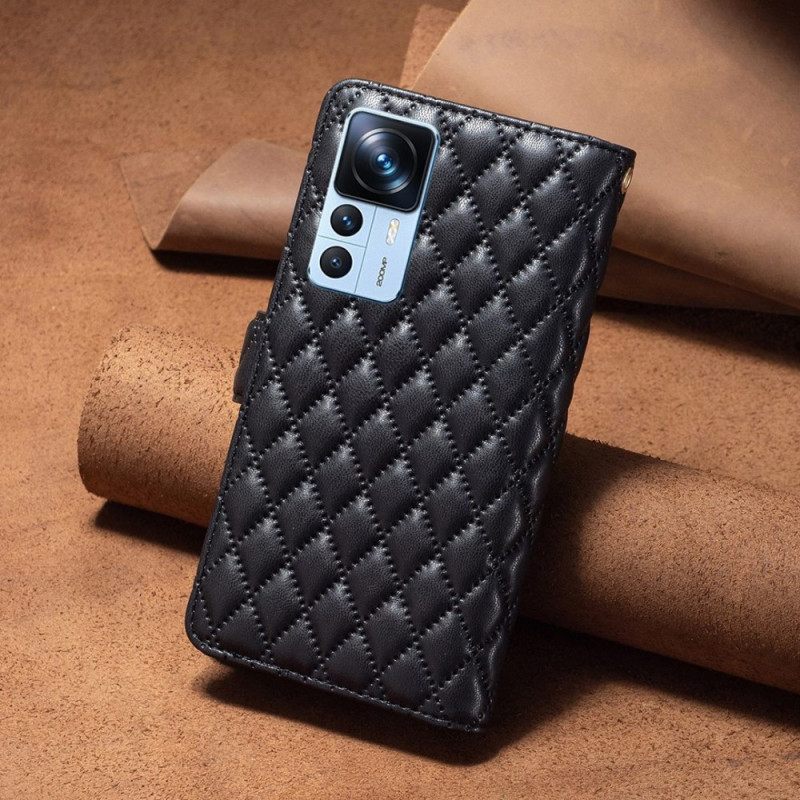 Θήκη Flip Xiaomi 12T / 12T Pro Binfen Color Style Quilted