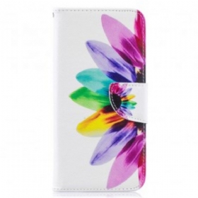 δερματινη θηκη Samsung Galaxy A50 Ακουαρέλα Λουλούδι