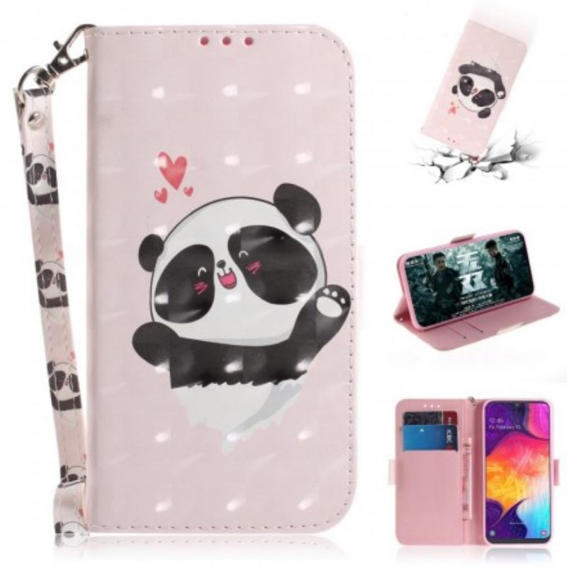 Κάλυμμα Samsung Galaxy A50 με κορδονι Panda Love With Lanyard