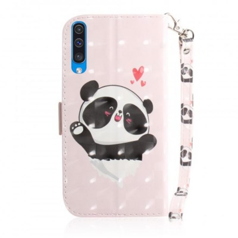 Κάλυμμα Samsung Galaxy A50 με κορδονι Panda Love With Lanyard