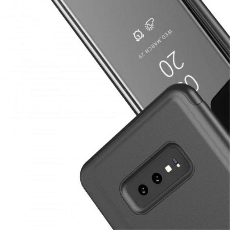 θηκη κινητου Samsung Galaxy A50 Καθρέφτης Και Ψεύτικο Δέρμα