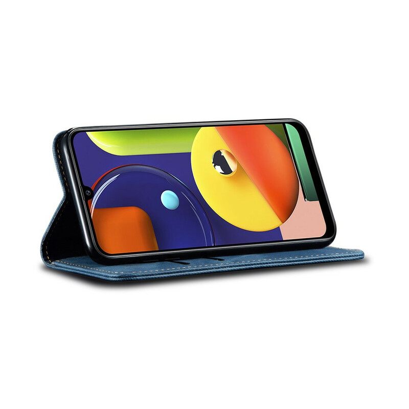 θηκη κινητου Samsung Galaxy A50 Θήκη Flip Τζιν Ύφασμα