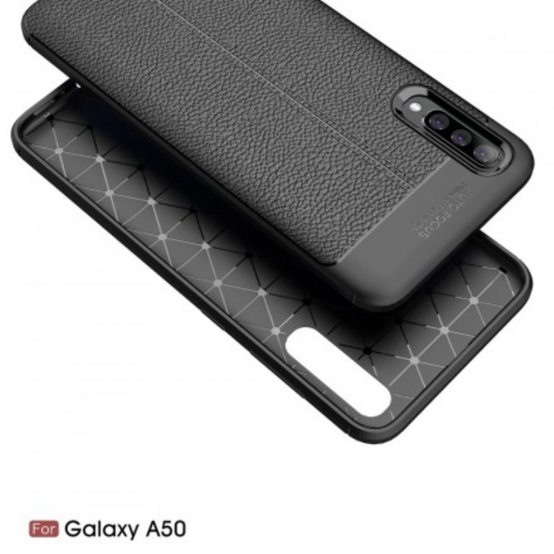 Θήκη Samsung Galaxy A50 Δερμάτινο Εφέ Litchi Double Line