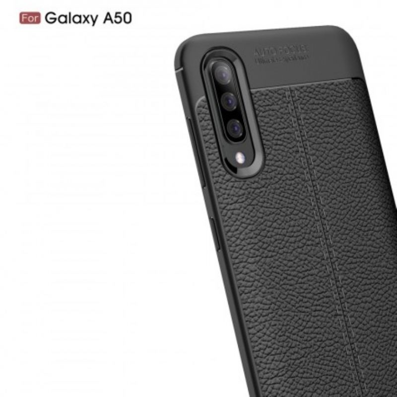 Θήκη Samsung Galaxy A50 Δερμάτινο Εφέ Litchi Double Line