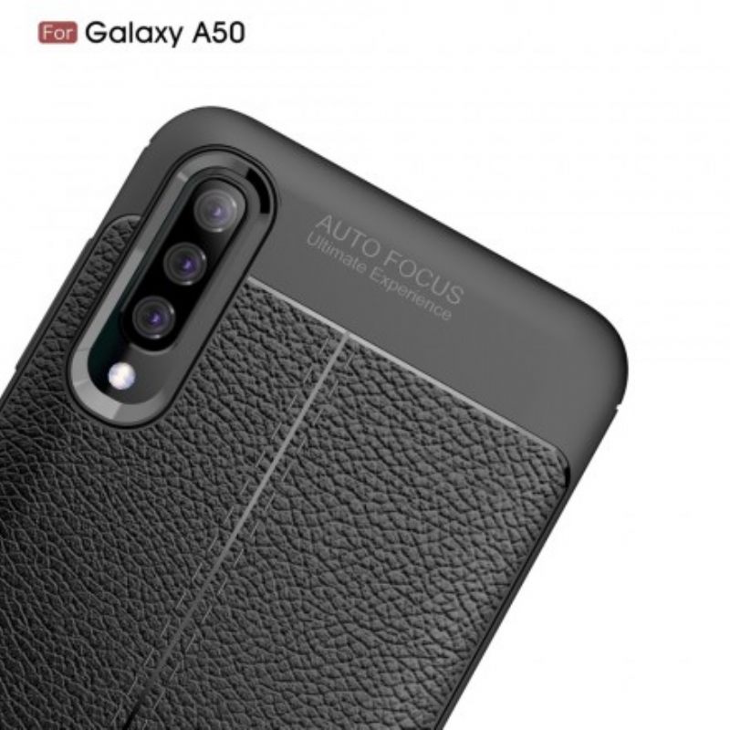 Θήκη Samsung Galaxy A50 Δερμάτινο Εφέ Litchi Double Line