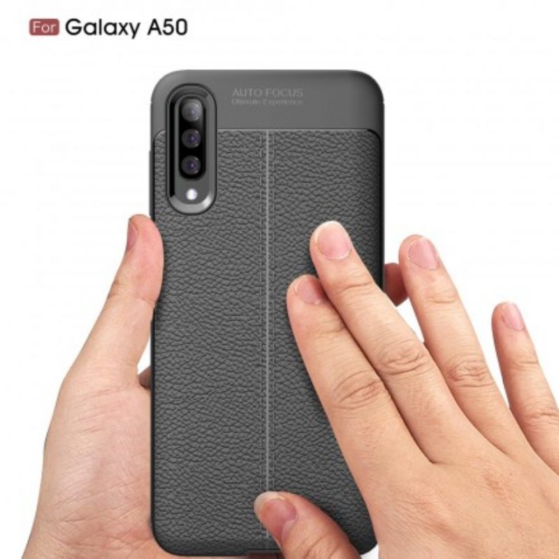 Θήκη Samsung Galaxy A50 Δερμάτινο Εφέ Litchi Double Line