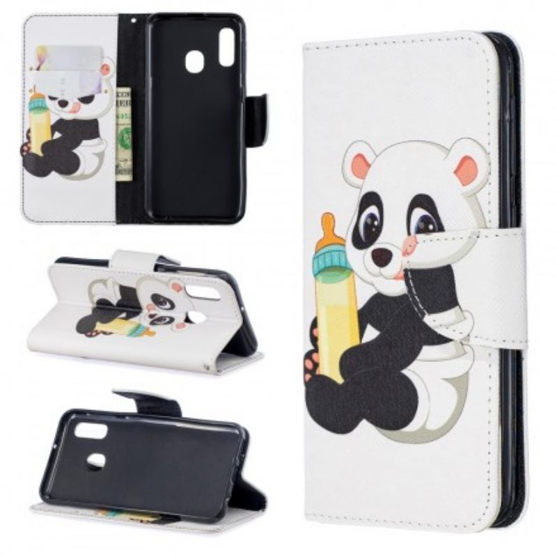 δερματινη θηκη Samsung Galaxy A20e Baby Panda