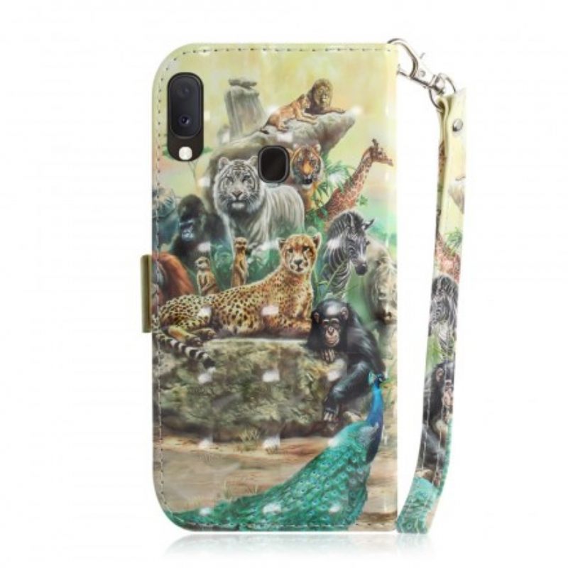 Κάλυμμα Samsung Galaxy A20e με κορδονι Thong Safari Animals