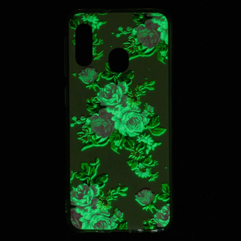 θηκη κινητου Samsung Galaxy A20e Fluorescent Liberty Flowers