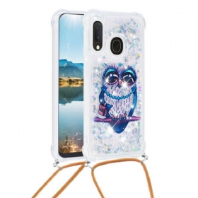 Θήκη Samsung Galaxy A20e με κορδονι Miss Owl Με Κορδόνι Πούλιες